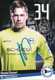 Daniel Davari   2016/2017  Arminia Bielefeld  Fußball Autogrammkarte original signiert 