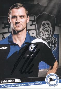 Sebastian Hille   2016/2017  Arminia Bielefeld  Fußball Autogrammkarte original signiert 