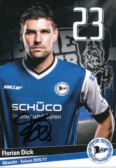 Florian Dick   2016/2017  Arminia Bielefeld  Fußball Autogrammkarte original signiert 
