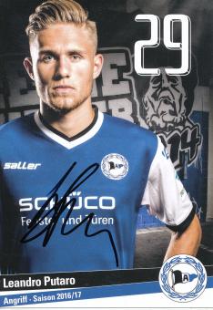 Leandro Putaro   2016/2017  Arminia Bielefeld  Fußball Autogrammkarte original signiert 