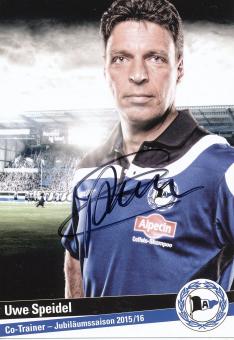 Uwe Speidel   2015/2016  Arminia Bielefeld  Fußball Autogrammkarte original signiert 