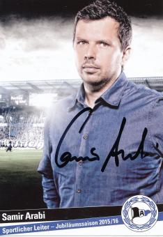 Samir Arabi   2015/2016  Arminia Bielefeld  Fußball Autogrammkarte original signiert 