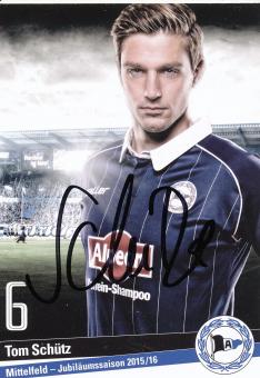 Tom Schütz   2015/2016  Arminia Bielefeld  Fußball Autogrammkarte original signiert 