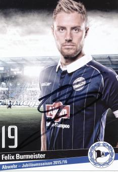 Felix Burmeister  2015/2016  Arminia Bielefeld  Fußball Autogrammkarte original signiert 