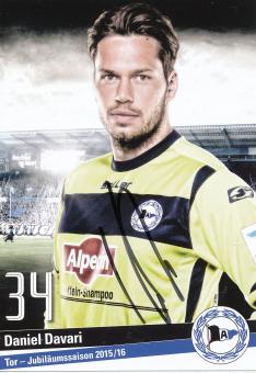 Daniel Davari  2015/2016  Arminia Bielefeld  Fußball Autogrammkarte original signiert 