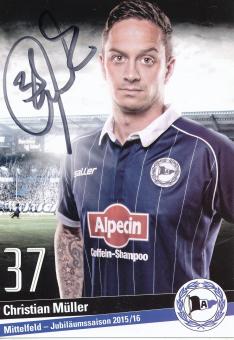 Christian Müller  2015/2016  Arminia Bielefeld  Fußball Autogrammkarte original signiert 
