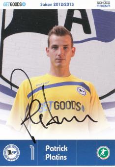 Patrick Platins  2012/2013  Arminia Bielefeld  Fußball Autogrammkarte original signiert 