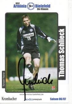 Thomas Schlieck  2006/2007  Arminia Bielefeld  Fußball Autogrammkarte original signiert 