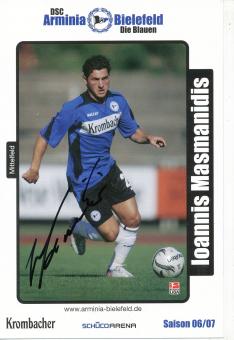 Ioannis Masmanidis  2006/2007  Arminia Bielefeld  Fußball Autogrammkarte original signiert 