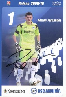 Rowen Fernandez  2009/2010  Arminia Bielefeld  Fußball Autogrammkarte original signiert 