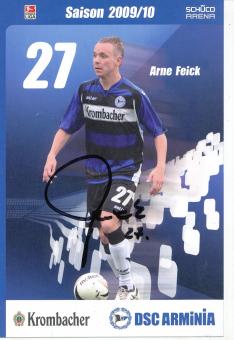 Arne Feick  2009/2010  Arminia Bielefeld  Fußball Autogrammkarte original signiert 