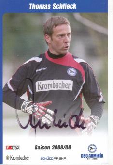 Thomas Schlieck  2008/2009  Arminia Bielefeld  Fußball Autogrammkarte original signiert 
