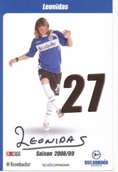 Leonidas  2008/2009  Arminia Bielefeld  Fußball Autogrammkarte original signiert 