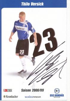 Thilo Versick  2008/2009  Arminia Bielefeld  Fußball Autogrammkarte original signiert 