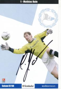 Mathias Hain  2007/2008  Arminia Bielefeld  Fußball Autogrammkarte original signiert 