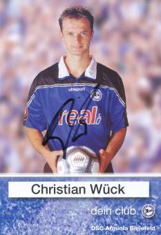 Christian Wück   2001/2002  Arminia Bielefeld  Fußball Autogrammkarte original signiert 