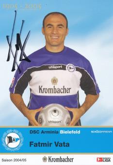 Fatmir Vata  2004/2005  Arminia Bielefeld  Fußball Autogrammkarte original signiert 