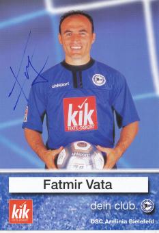 Fatmir Vata  2002/2003  Arminia Bielefeld  Fußball Autogrammkarte original signiert 