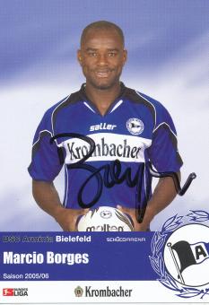 Marcio Borges  2005/2006  Arminia Bielefeld  Fußball Autogrammkarte original signiert 