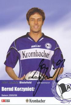 Bernd Korzynietz  2005/2006  Arminia Bielefeld  Fußball Autogrammkarte original signiert 