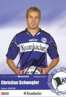 Christian Schwegler  2005/2006  Arminia Bielefeld  Fußball Autogrammkarte original signiert 