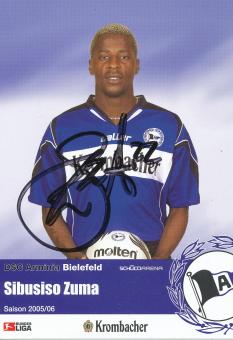 Sibusiso Zuma  2005/2006  Arminia Bielefeld  Fußball Autogrammkarte original signiert 