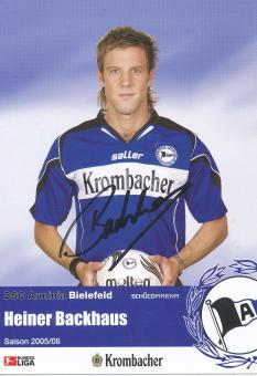 Heiner Backhaus  2005/2006  Arminia Bielefeld  Fußball Autogrammkarte original signiert 