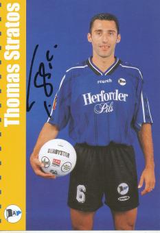 Thomas Stratos  1999/2000  Arminia Bielefeld  Fußball Autogrammkarte original signiert 