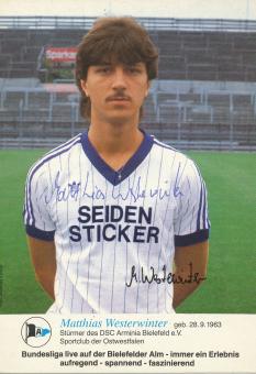 Matthias Westerwinter  1983/1984  Arminia Bielefeld  Fußball Autogrammkarte original signiert 