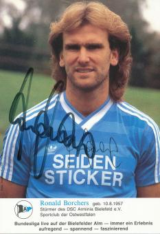 Ronnie Borchers  1984/1985  Arminia Bielefeld  Fußball Autogrammkarte original signiert 