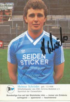 Helmut Schröder  1984/1985  Arminia Bielefeld  Fußball Autogrammkarte original signiert 