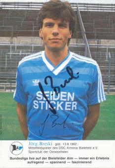 Jörg Breski  1984/1985  Arminia Bielefeld  Fußball Autogrammkarte original signiert 