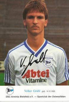 Volker Grahl  1985/1986  Arminia Bielefeld  Fußball Autogrammkarte original signiert 
