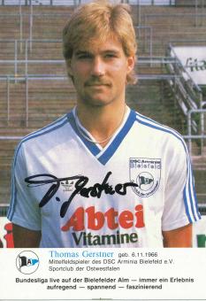 Thomas Gerstner  1985/1986  Arminia Bielefeld  Fußball Autogrammkarte original signiert 