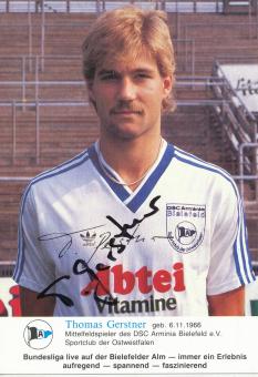 Thomas Gerstner  1985/1986  Arminia Bielefeld  Fußball Autogrammkarte original signiert 