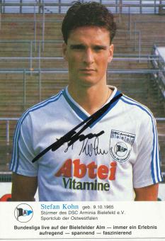 Stefan Kohn  1985/1986  Arminia Bielefeld  Fußball Autogrammkarte original signiert 