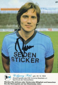 Wolfgang Pohl  1982/1983  Arminia Bielefeld  Fußball Autogrammkarte original signiert 