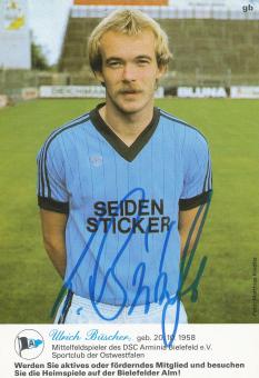 Ulrich Büscher  1982/1983  Arminia Bielefeld  Fußball Autogrammkarte original signiert 
