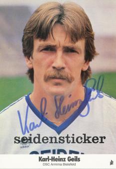 Karl Heinz Geils  1981/1982  Arminia Bielefeld  Fußball Autogrammkarte original signiert 