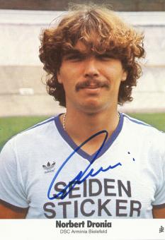 Norbert Dronia  1981/1982  Arminia Bielefeld  Fußball Autogrammkarte original signiert 