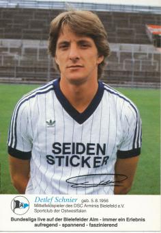 Detlef Schnier  1983/1984   Arminia Bielefeld  Fußball Autogrammkarte Druck signiert 