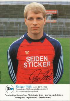 Rainer Wilk  1984/1985   Arminia Bielefeld  Fußball Autogrammkarte Druck signiert 