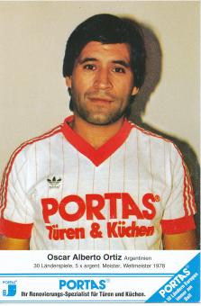 Oscar Alberto Ortiz Argentinien Weltmeister 1978  Fußball Autogrammkarte 