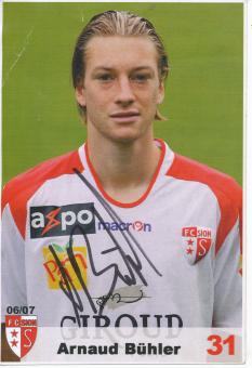 Arnaud Bühler  2006/2007  FC Sion  Fußball Autogrammkarte  original signiert 