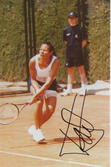 Stéphanie Foretz  Frankreich   Tennis Autogramm Foto original signiert 
