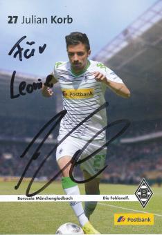 Julian Korb  2013/2014  Borussia Mönchengladbach Fußball Autogrammkarte original signiert 