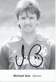 Michael Gue  1986/1987  Hannover 96  Fußball Autogrammkarte original signiert 