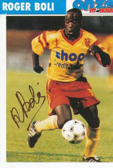 Roger Boli  RC Lens  Fußball Bild  original signiert 