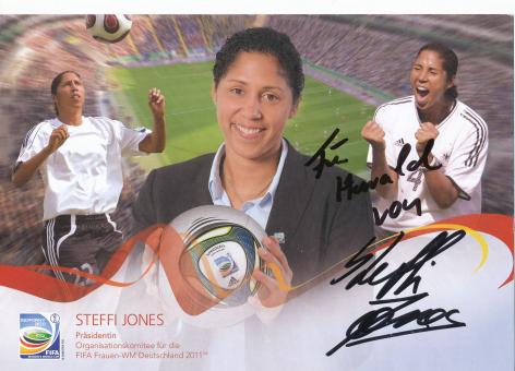 Steffi Jones  DFB Frauen Nationalteam Fußball Autogrammkarte original signiert 