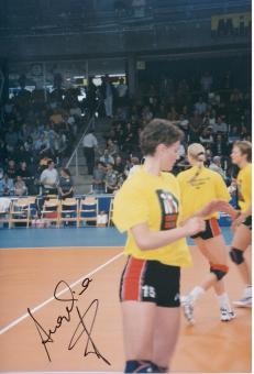 Angelina Grün  Volleyball  Autogramm 13x18 cm Foto original signiert 